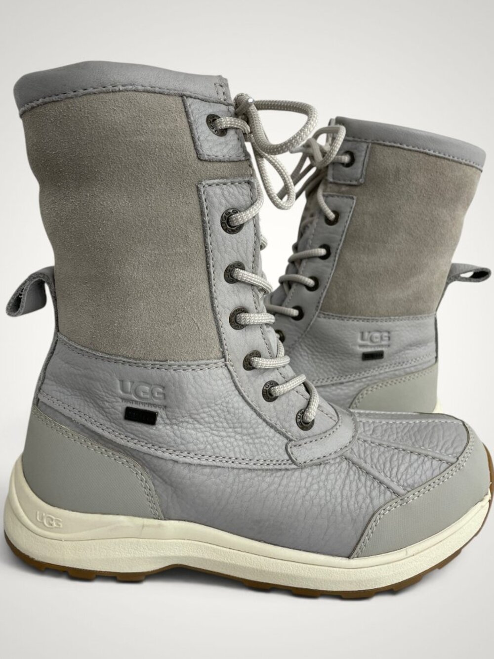 UGG Adirondack III Gray Waterproof Shearling Lined Winter Boots Women’s 7 MINT